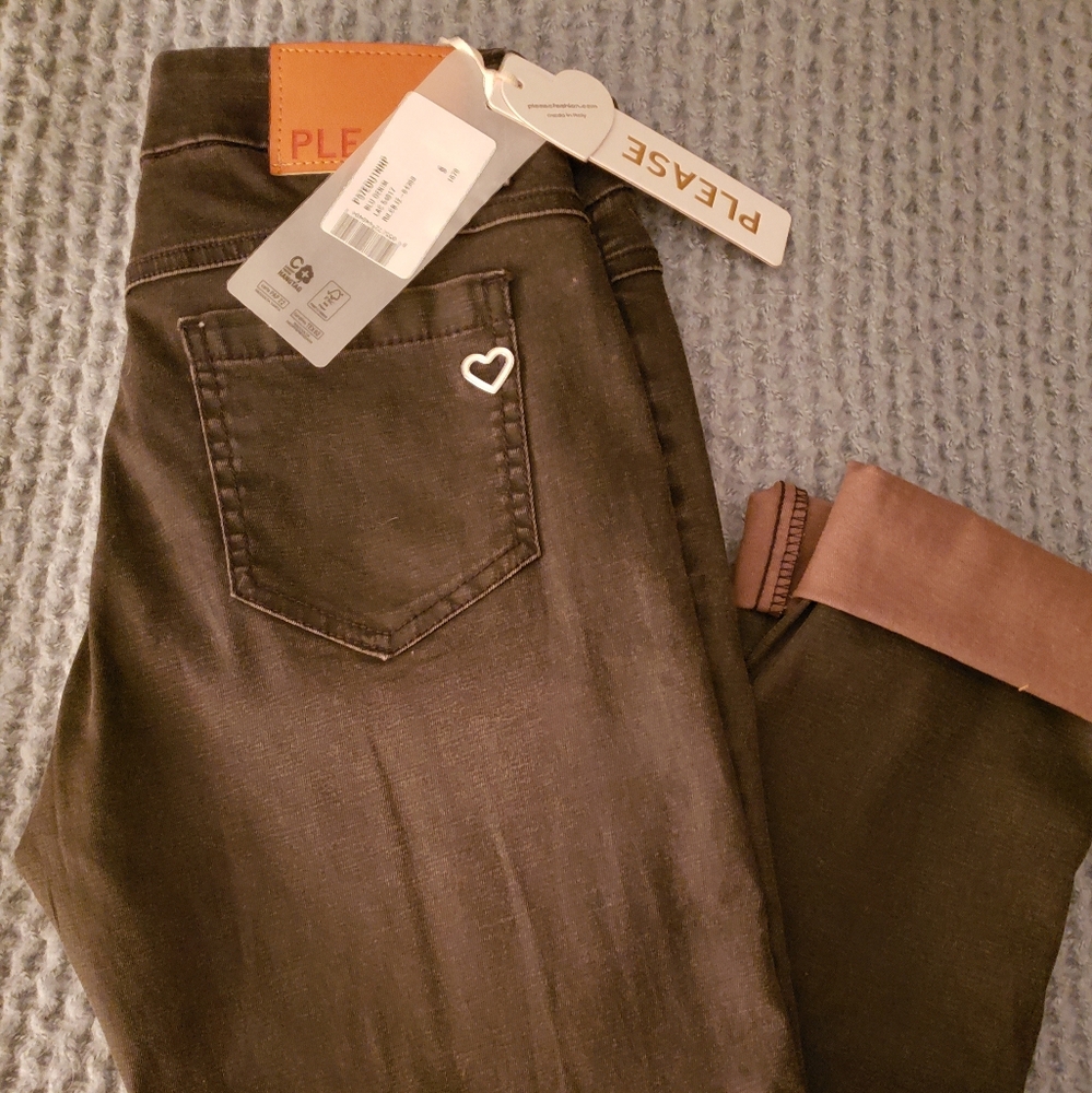 Please Charcoal Gray Jeans Size Small